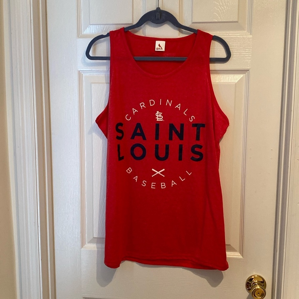 Red Men’s St. Louis Cardinals tank top size XL